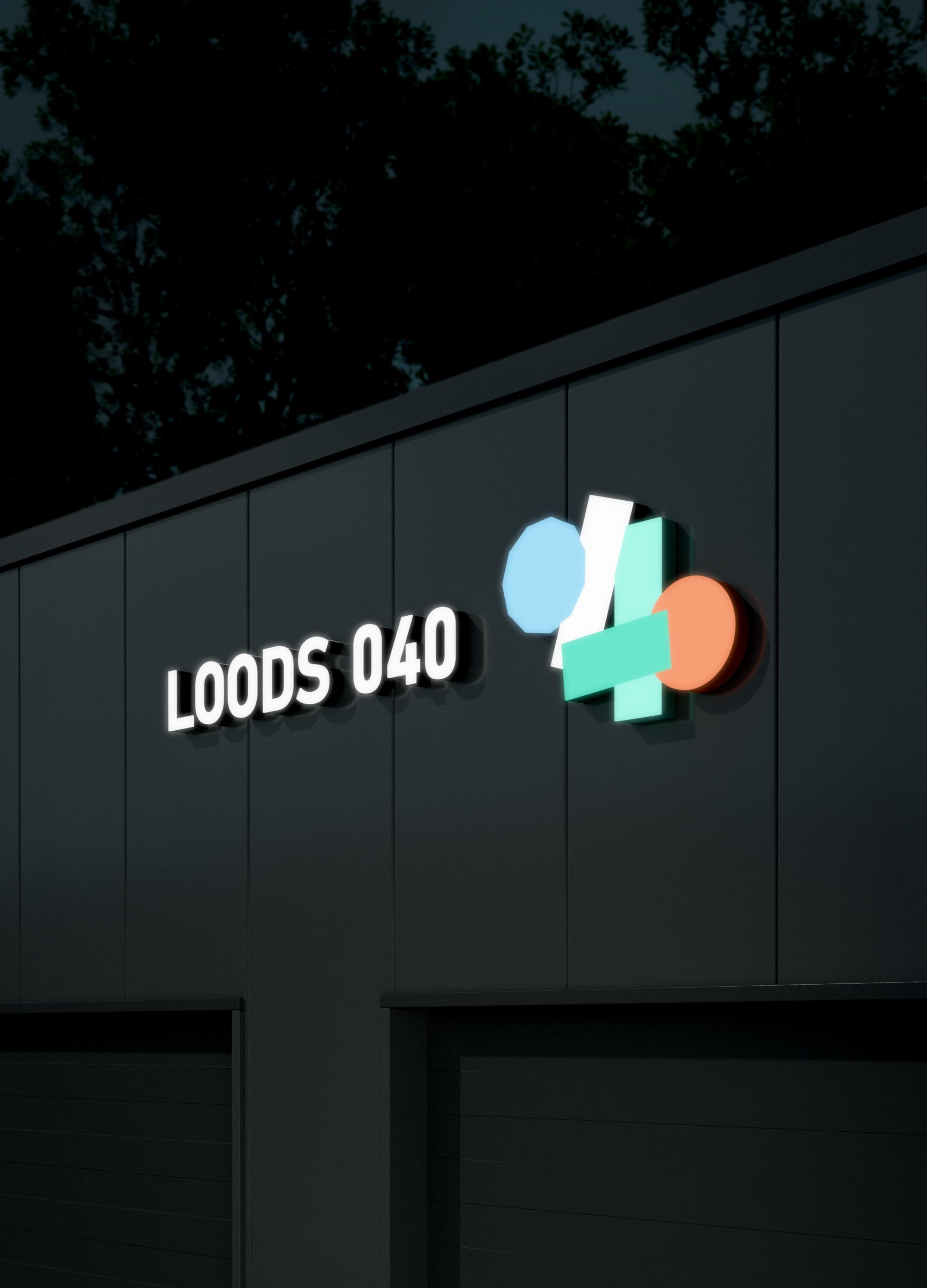 Loods 040 op de gevel